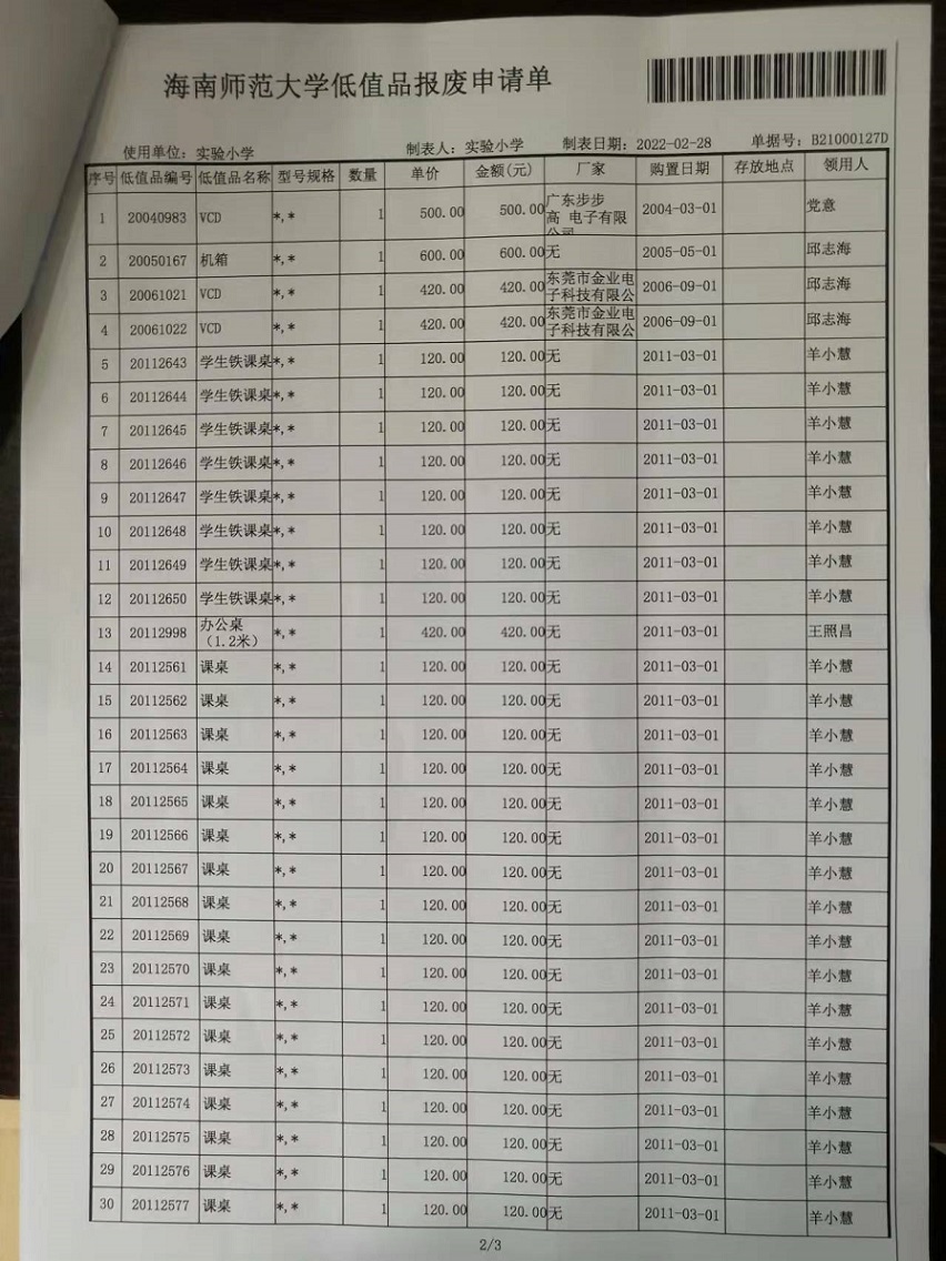 韩国a片固定资产处置签批单